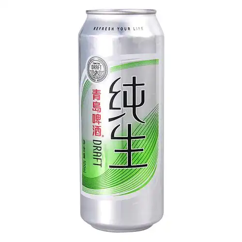 500ml听青岛纯生啤酒