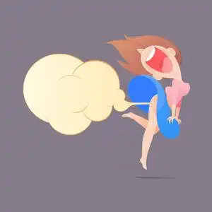 放屁女性图片-放屁女性素材-放屁女性插画-摄图新视界