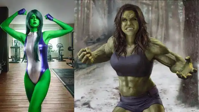 选择女浩克的原因是如果全部都是肌肉感的浩克估计大家看的肯定不舒服