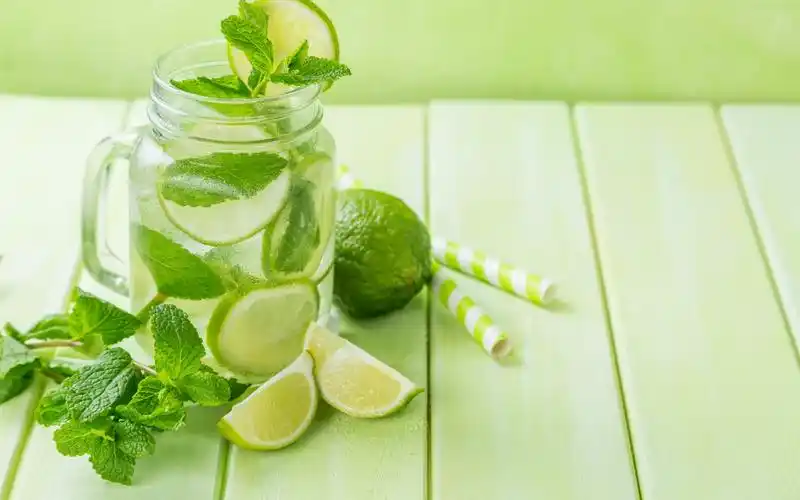 壁纸 饮料,绿色柠檬,薄荷叶 5120x2880 uhd 5k 高清壁纸, 图片, 照片