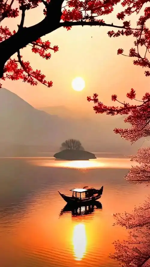 《菩萨蛮》正是江南好风景江南春光无限日出江花红胜火,春来江水绿如