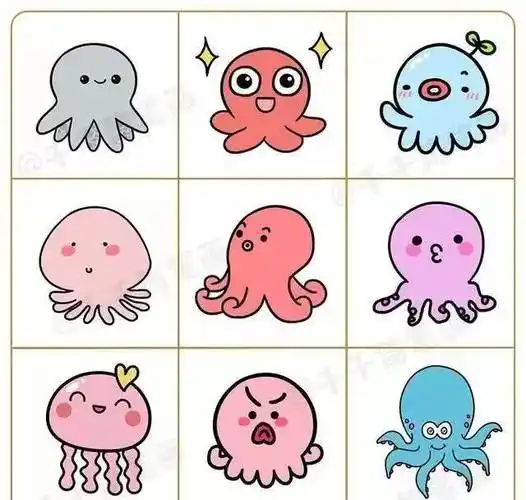 章鱼简笔画 章鱼简笔画彩色
