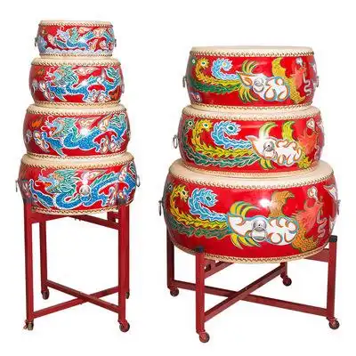 成人中国大鼓牛皮红龙高低帮鼓儿童扁鼓舞蹈教学节奏堂鼓