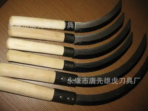 5"刷漆穿心木柄镰刀