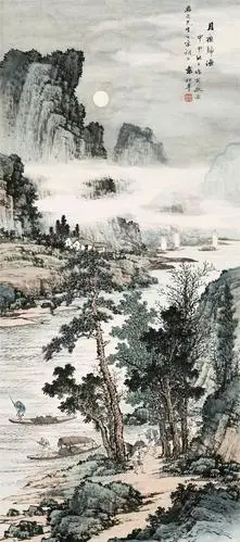 海派国画大家袁松年山水画欣赏,厚实,高雅,大气!