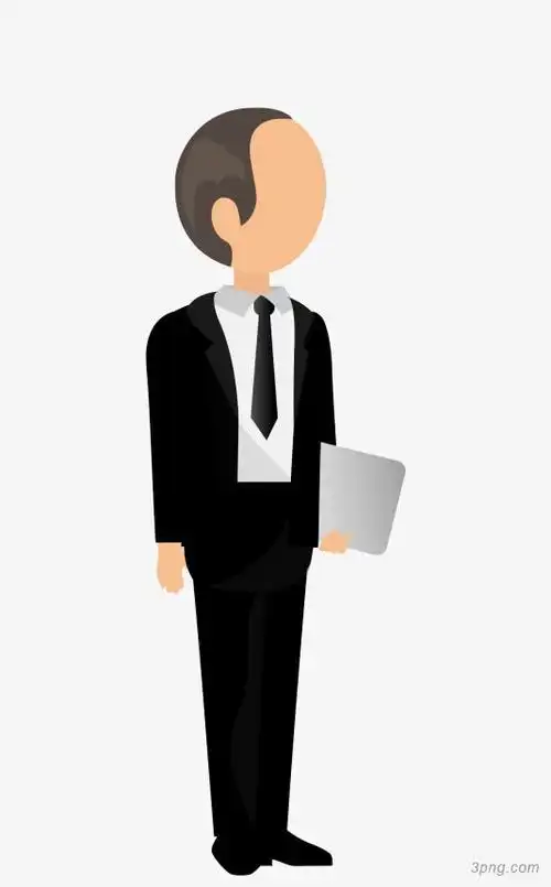 卡通版穿着西装的男子