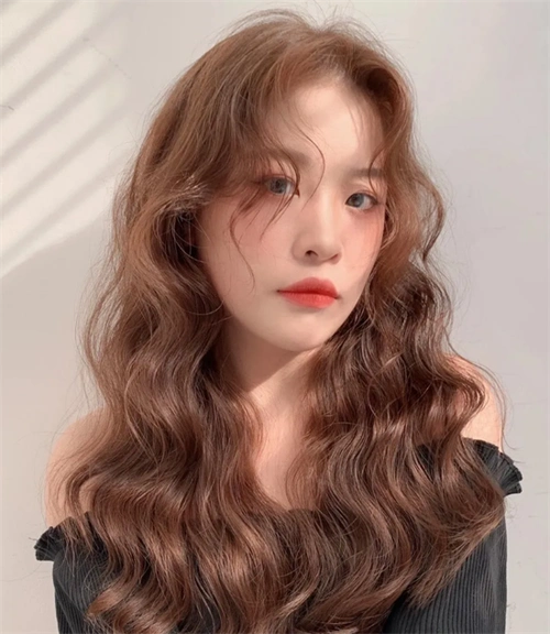 气质长发波纹烫 高级纹理烫发型_女生烫发 - 美发站