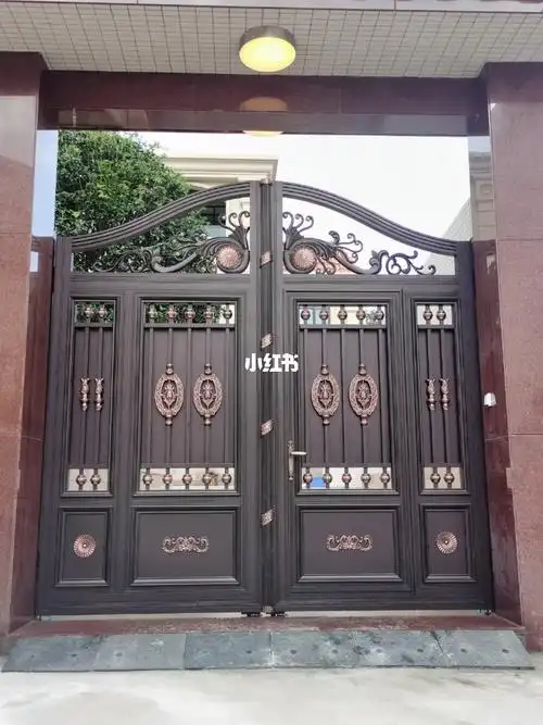 农村自建房别墅经典款铝合金电动双开大门