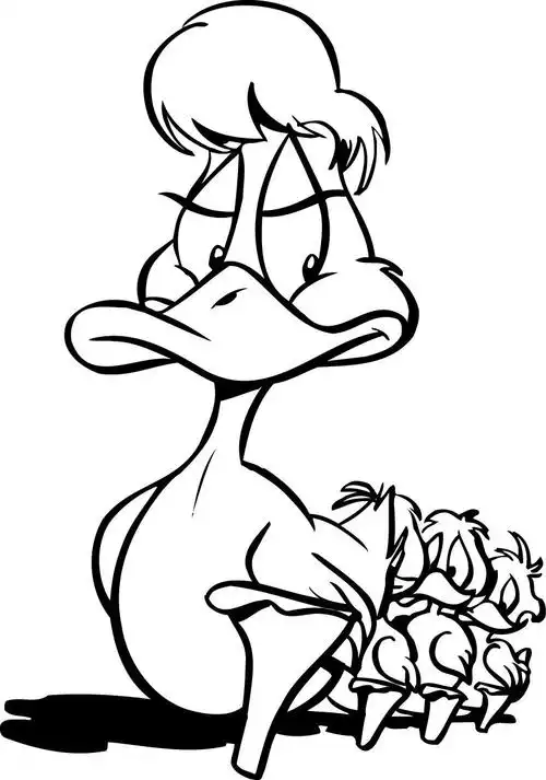 可爱卡通黑白动物图片