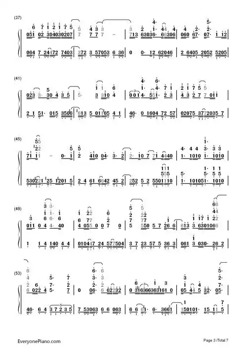 bon voyage-海贼王op4双手简谱预览3