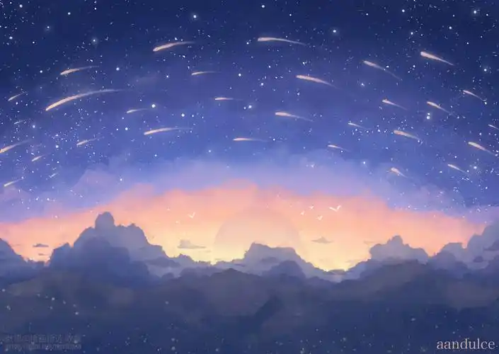 治愈系的天空景色色彩来自画师aandulce