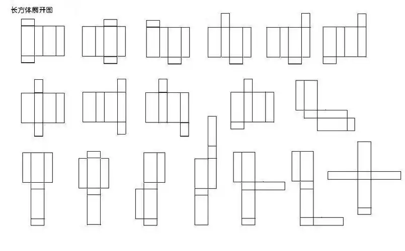 长方体的展开图每个面是怎样展开的
