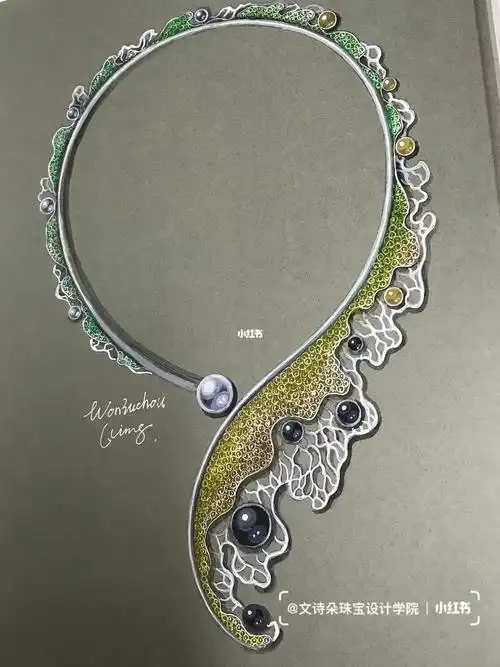 珠宝手绘学员作品