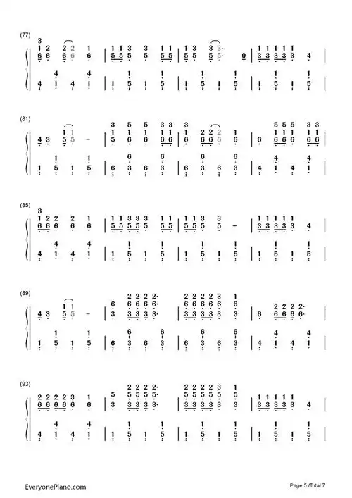 la devotee-panic at the disco双手简谱预览5