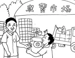 菜市场简笔画儿童