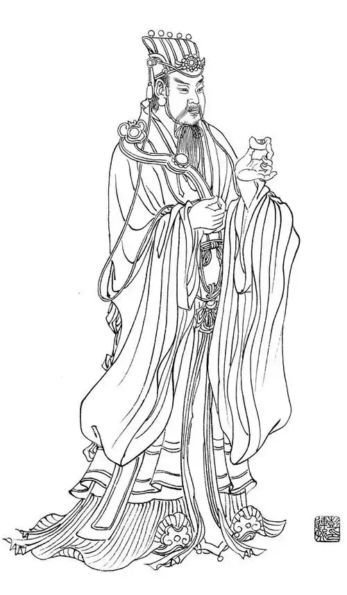 国画学习素材——神话人物白描作品91幅