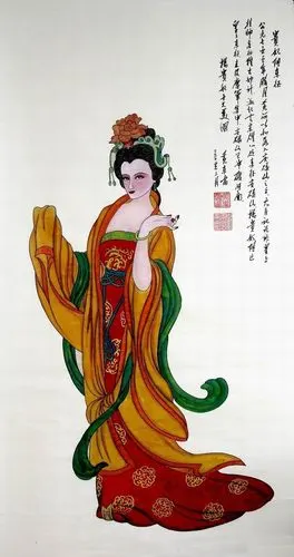 经典工笔画《杨贵妃十大美图》欣赏