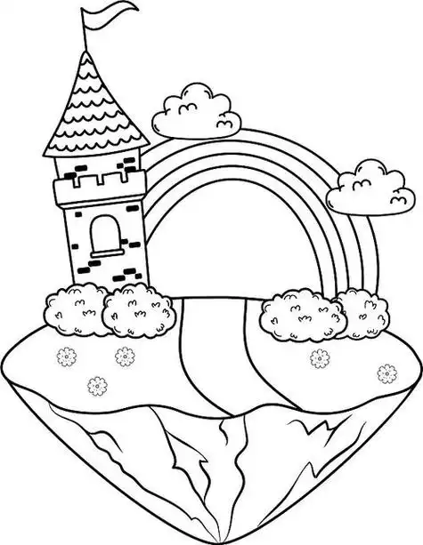 童话城堡简笔画