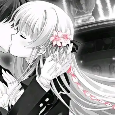 二次元黑暗系情侣头像高清黑化动漫情侣头像一对两张