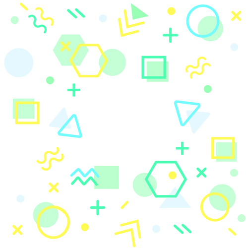 创意简约孟菲斯多边形免扣素材