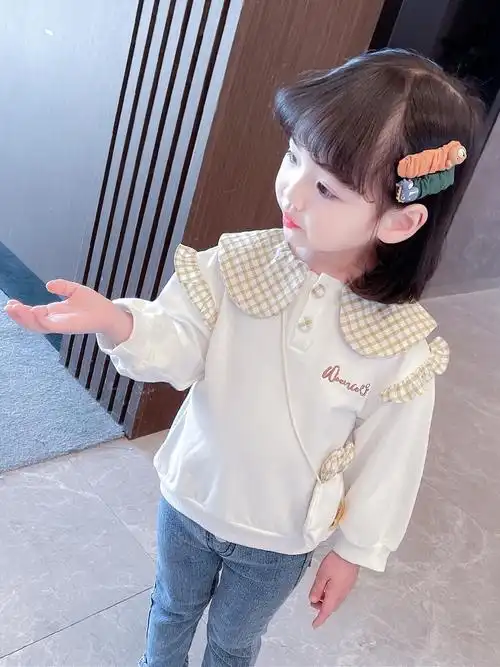 女童卫衣春秋2021新款女孩儿童春装2洋气1岁5春款3女宝宝可爱上衣