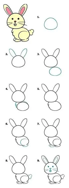 可爱的小黄兔子简笔画步骤图解,图片,简笔画-学笔画