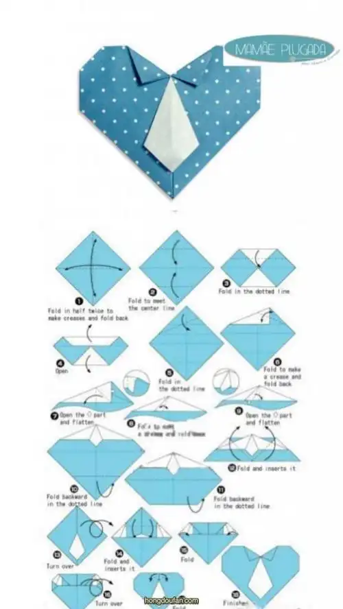 用正方形折一件翻领衬衫吧一步一步学趣味折纸