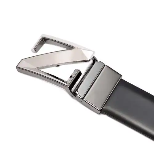 杰尼亚zegna男士牛皮z字搭扣可裁剪双面旋转皮带腰带lhavob029iz