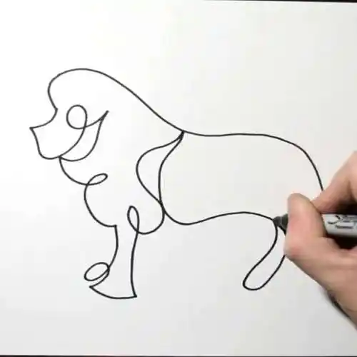 连笔画,一笔画小狗,超简单!