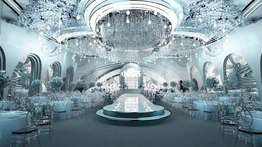 婚礼堂设计时尚大气风格大厅设计宴会厅