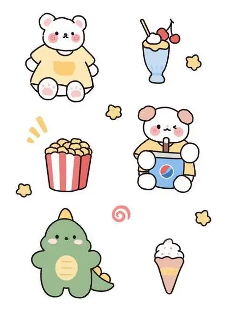 动物简笔画带颜色可爱步骤61求求简单简笔画的可爱头像可爱插画手绘简