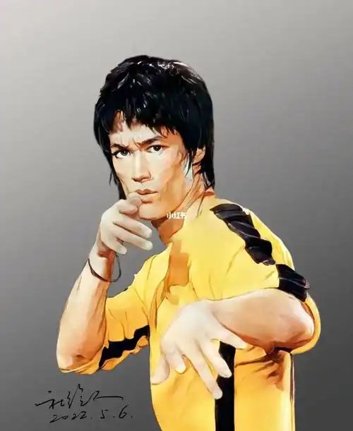 手绘头像  #定制漫画  #李小龙  #中国功夫 #截拳道