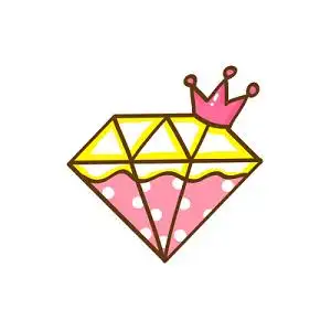 粉嫩卡通钻石首饰设计素材