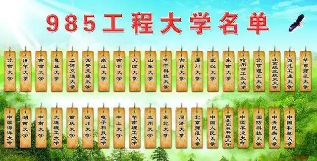 中国首批7所211工程9所985工程大学都有哪些大学