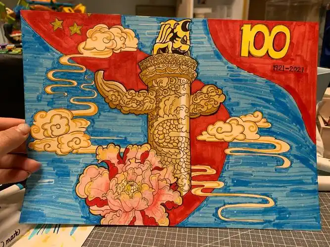 建党100周年手抄报