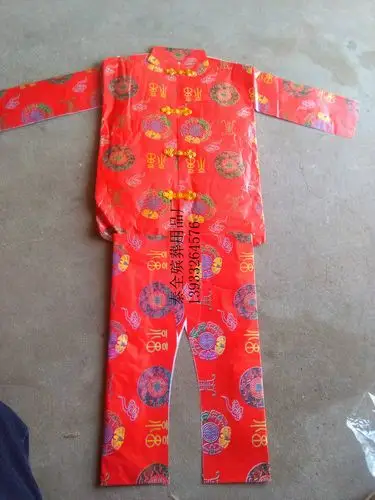 河北厂家批发纸衣服十月一烧纸祭祀用品大号寒衣服