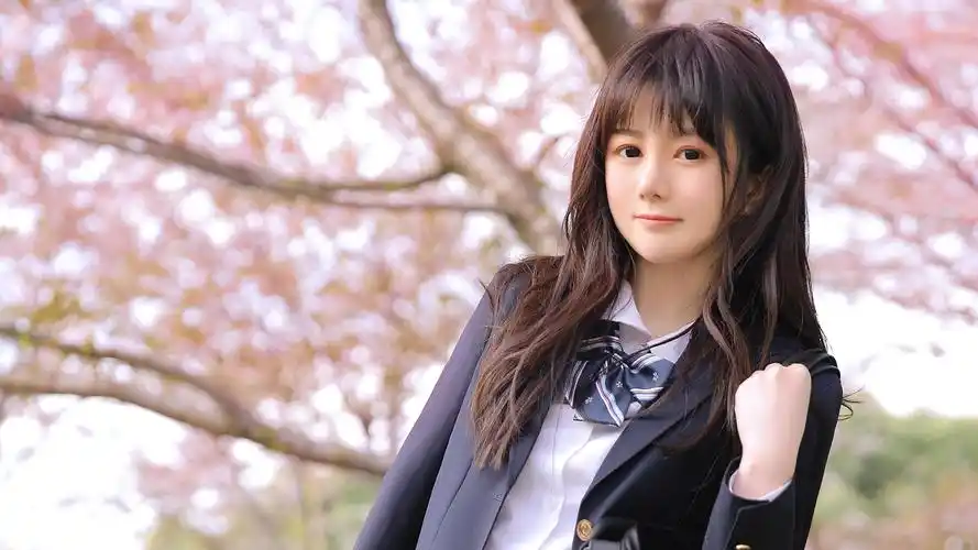 清纯校花美女甜美樱花写真