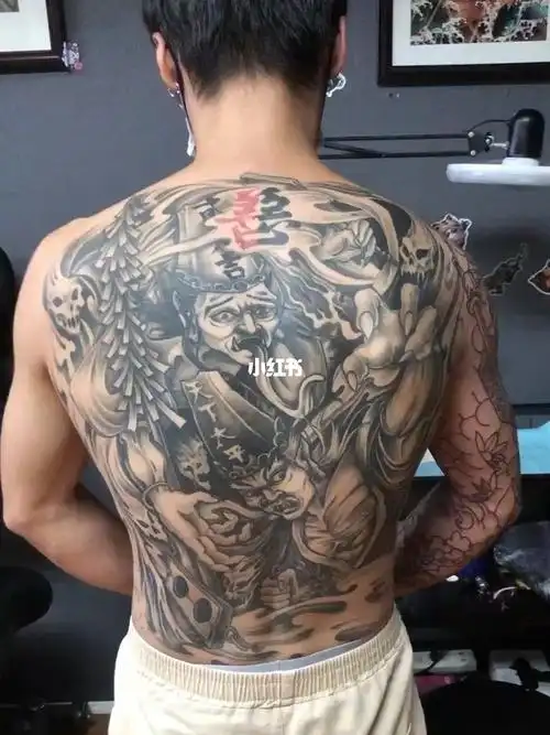 黑白无常一新塘纹身