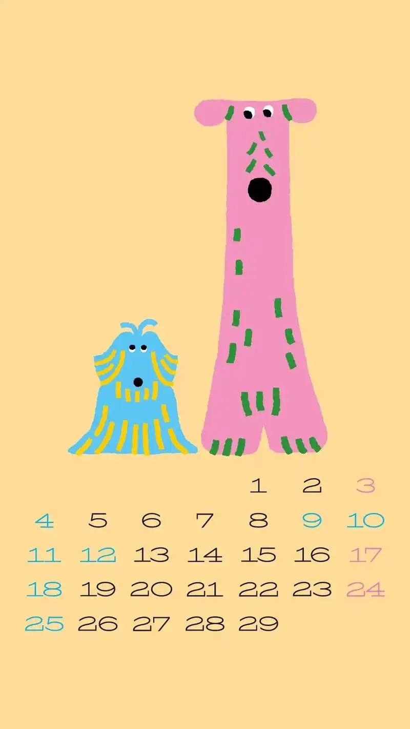 超可爱的狗狗日历,评论区免费取高清 - 抖音