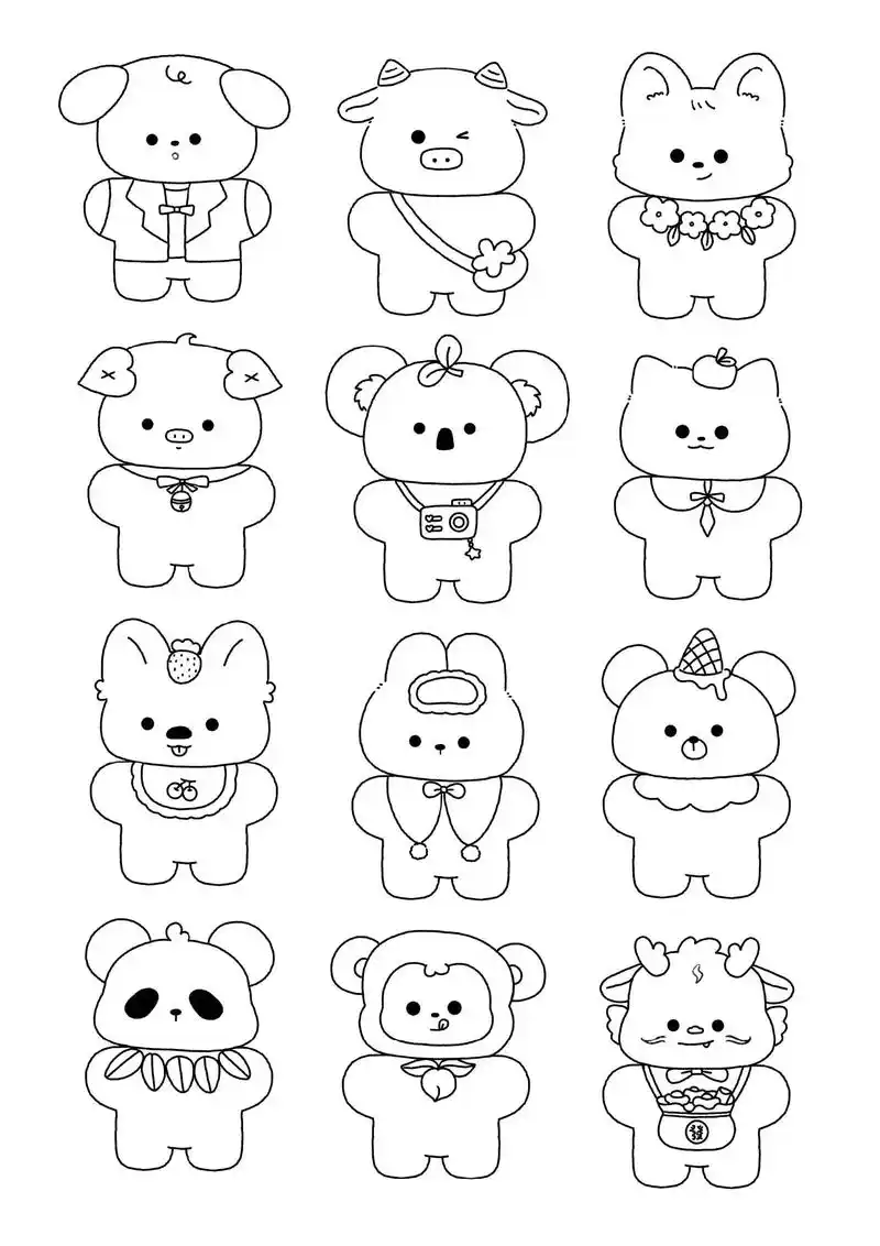 动物简笔画来咯!亚克力/石膏/树脂/家纺欢迎合作授权 #画