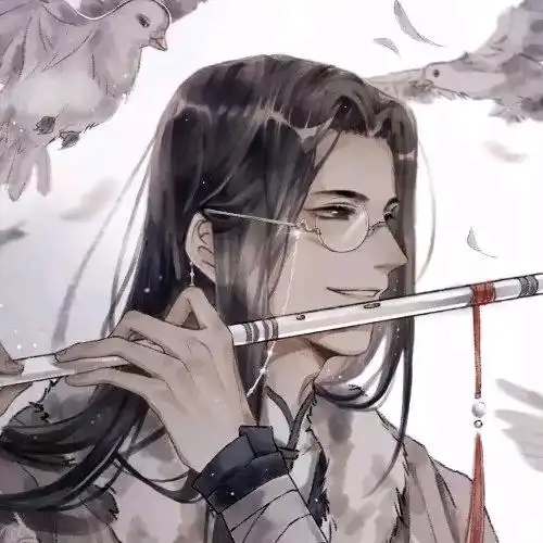 古风吹笛人头像丨横吹才听泪已流寒灯照雨宿江头