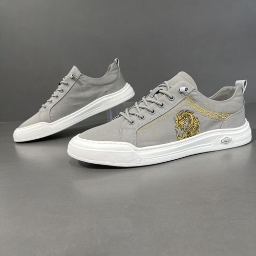 酷奇男士冰丝布鞋欧洲站男鞋春款透气新款刺绣韩版潮流百搭休闲板鞋男