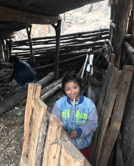 网友反映:鲁山县赵村乡南阴村,一名小女孩因家庭贫困而辍学在家.