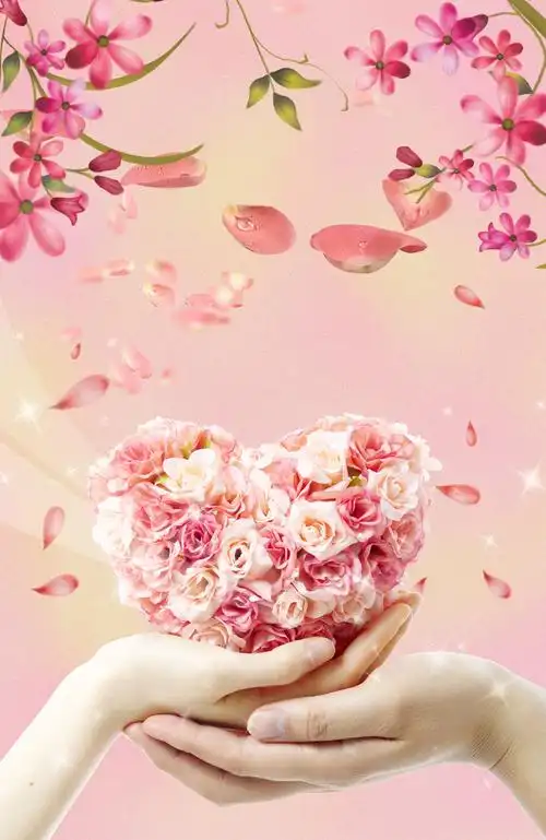 七夕浪漫爱心背景