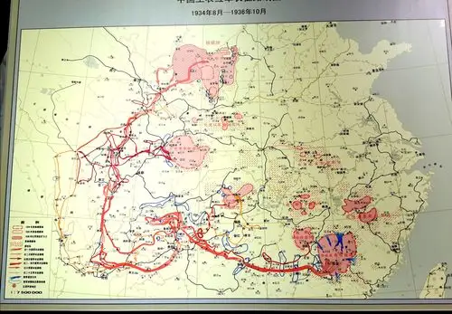 中央红军长征路线图