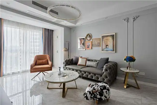 98平的轻奢北欧新房装修,进门就被客厅吸粉,拍照收藏以后照着装