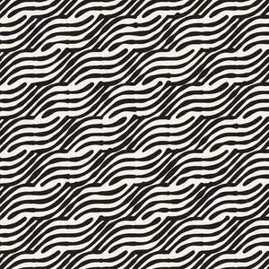 手工绘制条纹无缝图案与笔触瓷砖.抽象手绘纹理打印照片