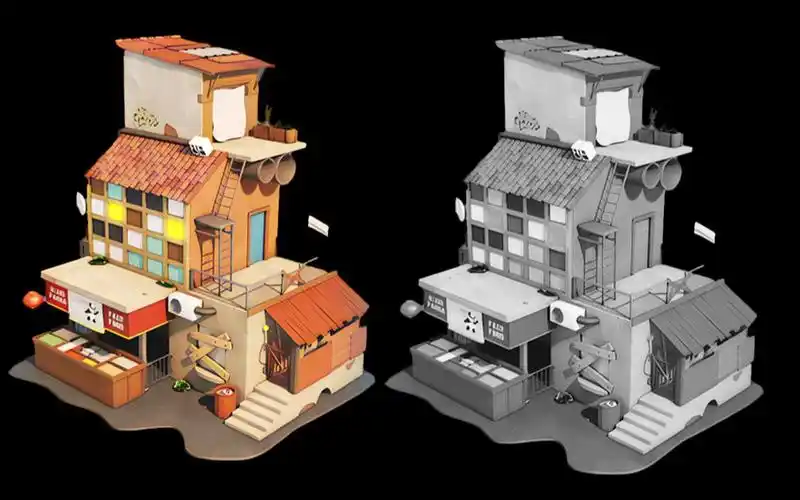 maya场景建模:卡通风格化房子制作,场景建模思路技巧讲解