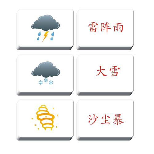 杜曼闪卡早教益智玩具幼儿园教具认知天气预报图标气象卡看图识字