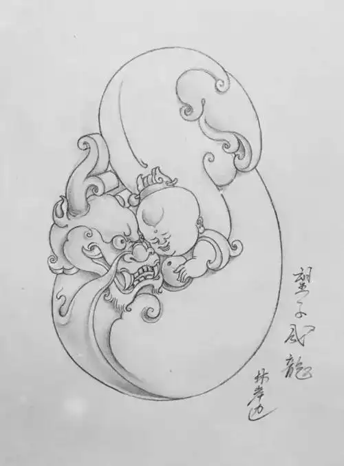 玉雕手稿素材,惊艳!